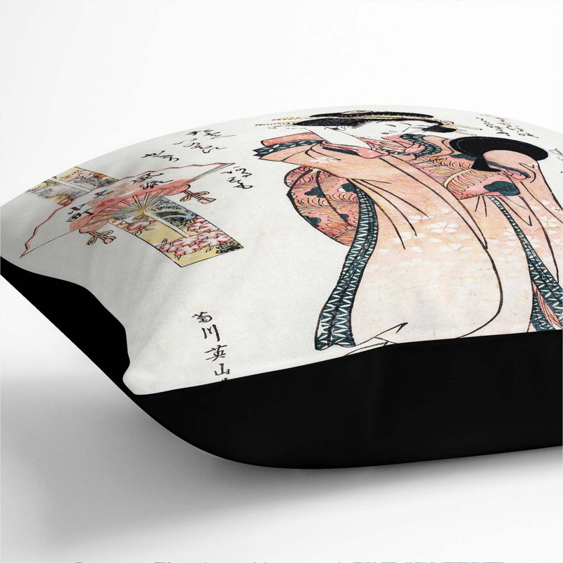 Square Throw Cushion, Black, 40cm H x 40cm W x 15cm D