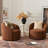 Cleaven 34" Wide Boucle Upholstered Swivel Barrel Chair (Set of 2)-88624916