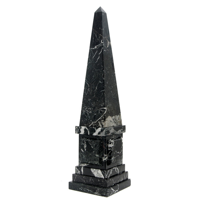 Sculpture en marbre obelisk Konner, Zèbre noir