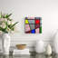 Mosaic Color Grid-Cobalt Blue On Cobalt Blue Painting by Eddie Bruckner-107167889