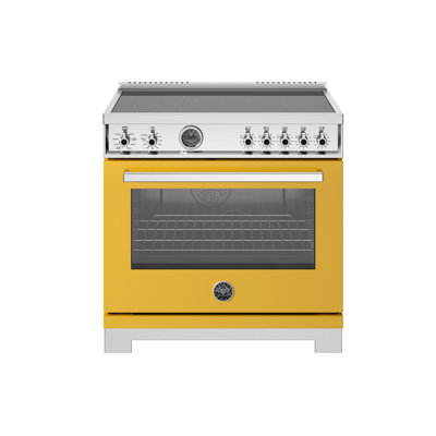 Professional Series Induction Range 36" - 5 Heating Zones + Cast-iron Griddle - Self-clean Oven