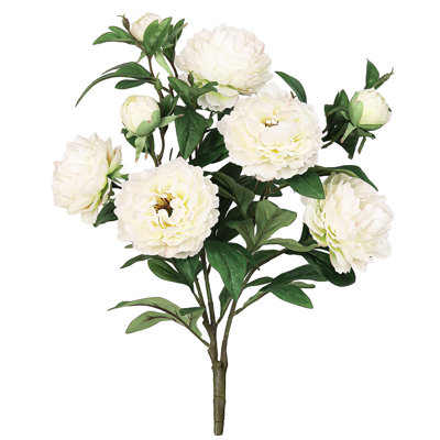 Bouquet de tiges de pivoines artificielles