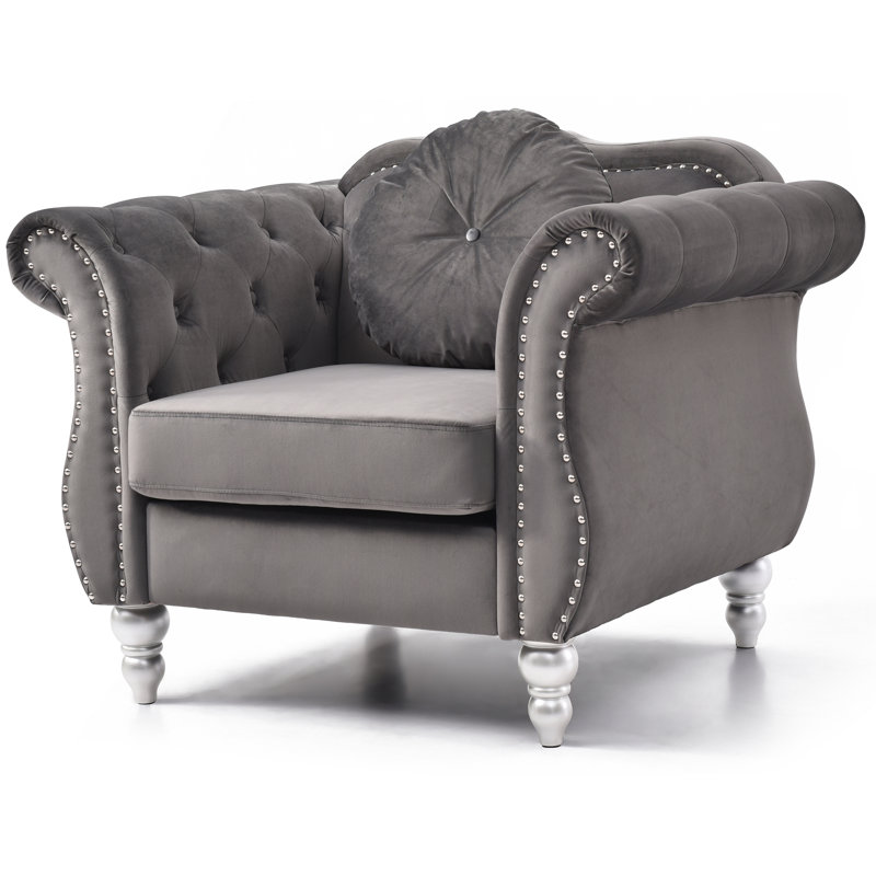 Élégante chaise transitionnelle gris foncé, Dark Gray