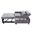 2 sièges avec lit escamotable réglable de couleur grise, coussins, poches de rangement, pour un usage domestique-345954463