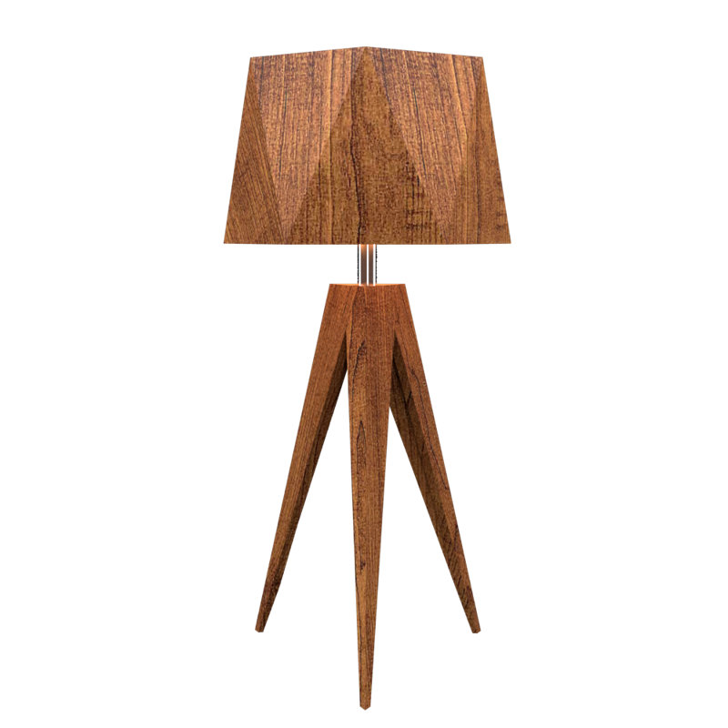 Facetado Desk Table Lamp, Imbuia