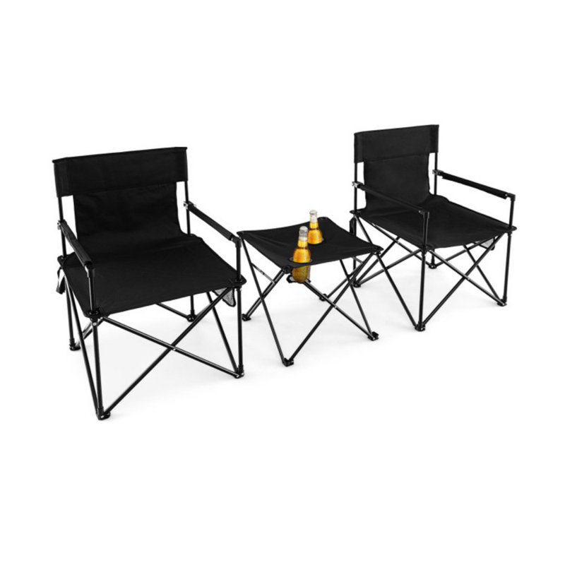 Ensemble de chaises et de table pliantes pour l'extérieur avec sac de transport