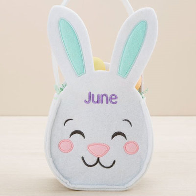 Hoppity Bunny Personalized Felt Easter Basket
