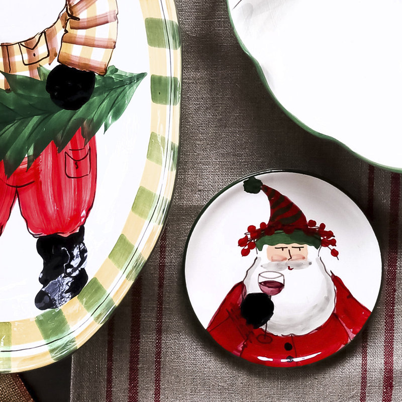 Assiettes à cocktail Old St. Nick - ensemble de 4