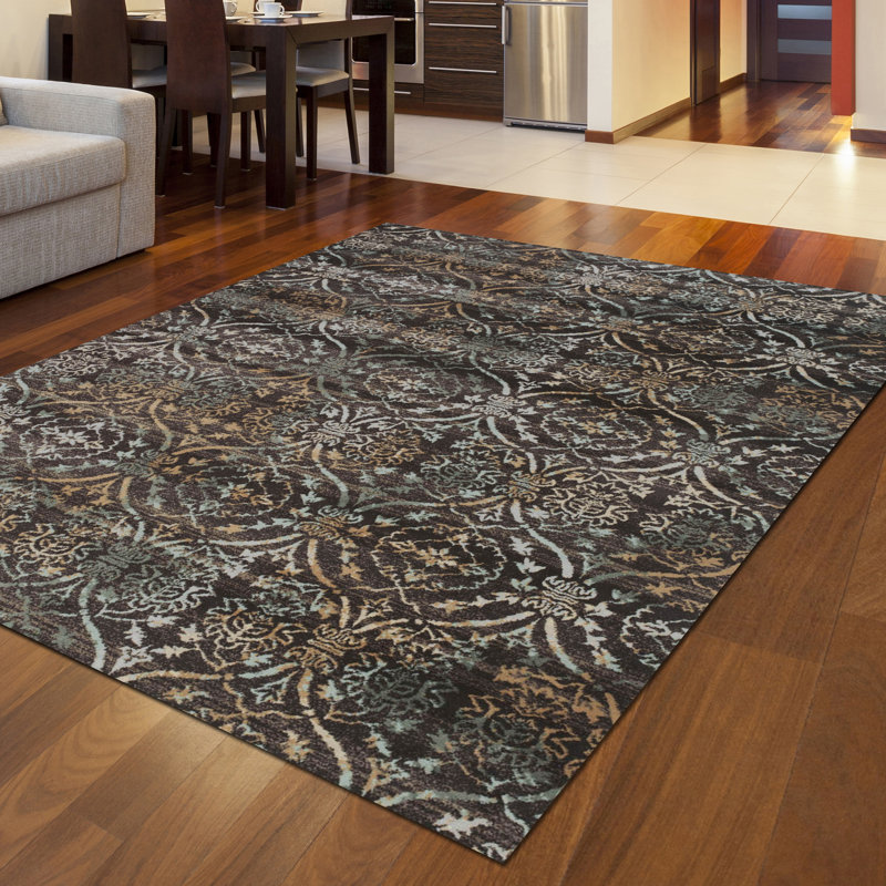 Tapis brun League City, Rectangle 5 pi 3 po x 7 pi 3 po