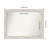 Alexandria White Wash Wood Bathroom Vanity Non-Beveled Wall Mirror-543380766