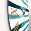 Aquatique bleu foncé verticales - horloge murale moderne-60186803
