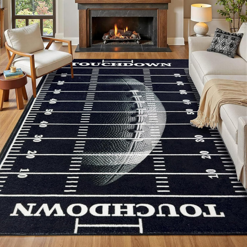Tapis d'entrée pour salle de bain Football