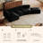 158.3" Oversized Modular Corduroy Sectional Sofa with Deep Seats Four Piece Design and No Assembly-1766821442