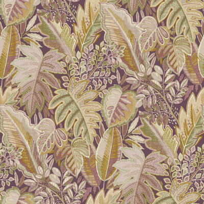 Papier peint feuilles de fourrure tropical