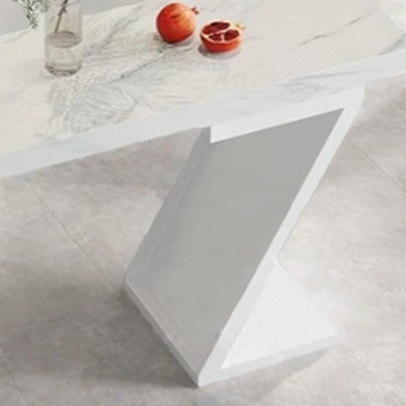 Table de bar moderne à cloisons ouvertes, Blanc, H 41,3 po x L 70,8 po x l 15,7 po