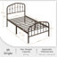 Metal Bed with Arched Headboard and Footboard-366383309-396136827
