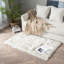 Tapis blanc à poils longs en fausse peau de mouton lavable-898789673