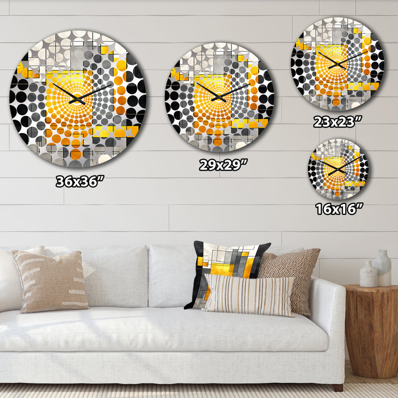 Chisman - Horloge murale géométrique abstraite, Grand