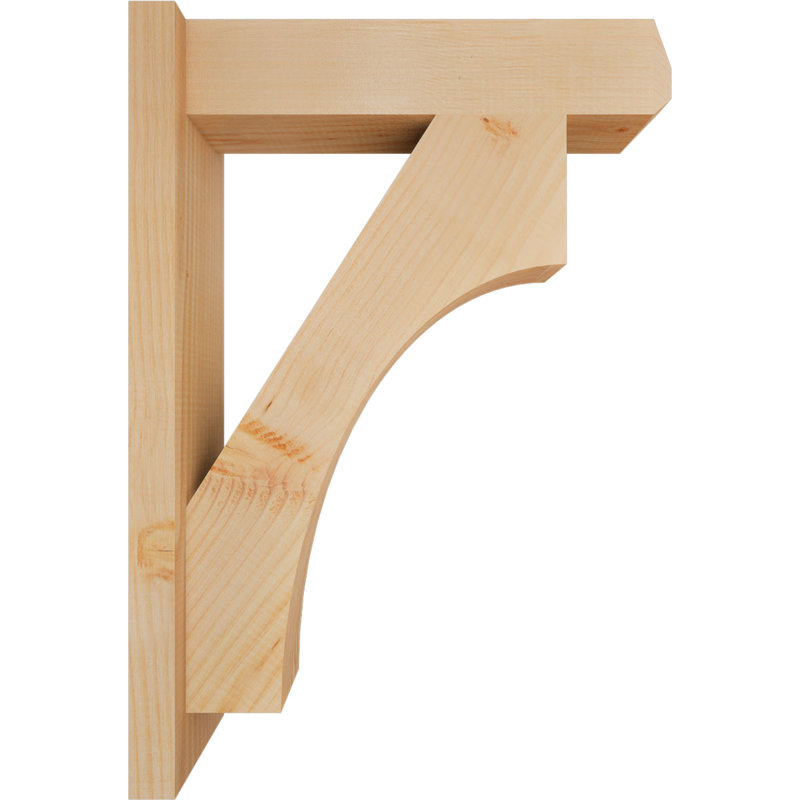 Persienne en bois rustique Westlake Craftsman, Sapin Douglas de 5 1/2 po (lisse), P 20 po x H 28 po