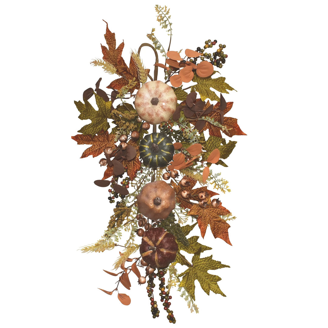 Faux Pumpkin & Gourds Swag The Holiday Aisle®