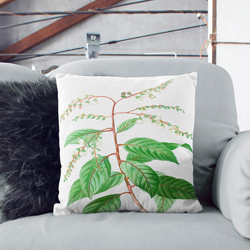 Floral Square Throw Cushion, Black, 55cm H x 55cm W x 20cm D