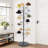 Black 19.69" W x 19.69" D x 68.90" H Tree-Like Hat Rack, 35-Tier Metal Boutique Display Stand with Dome-Shaped Holders-1378311686