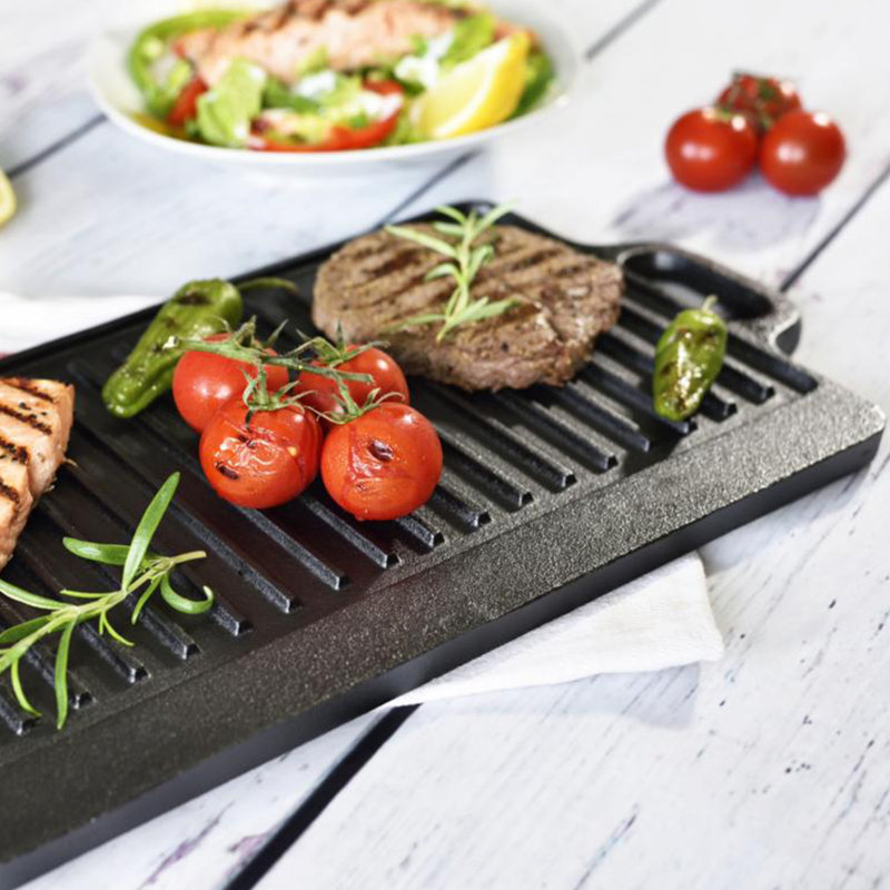 Canadienne 17.7cm Cast Iron Grill Pan / Griddle Set