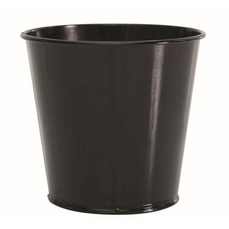 Seau en métal, Noir, H 2,36 po x l 2,75 po x P 2,75 po