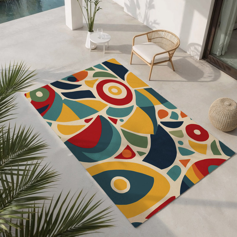Jazzy Pulse Indoor And Outdoor Area Rug, Rectangle 1'6" x 2'6"