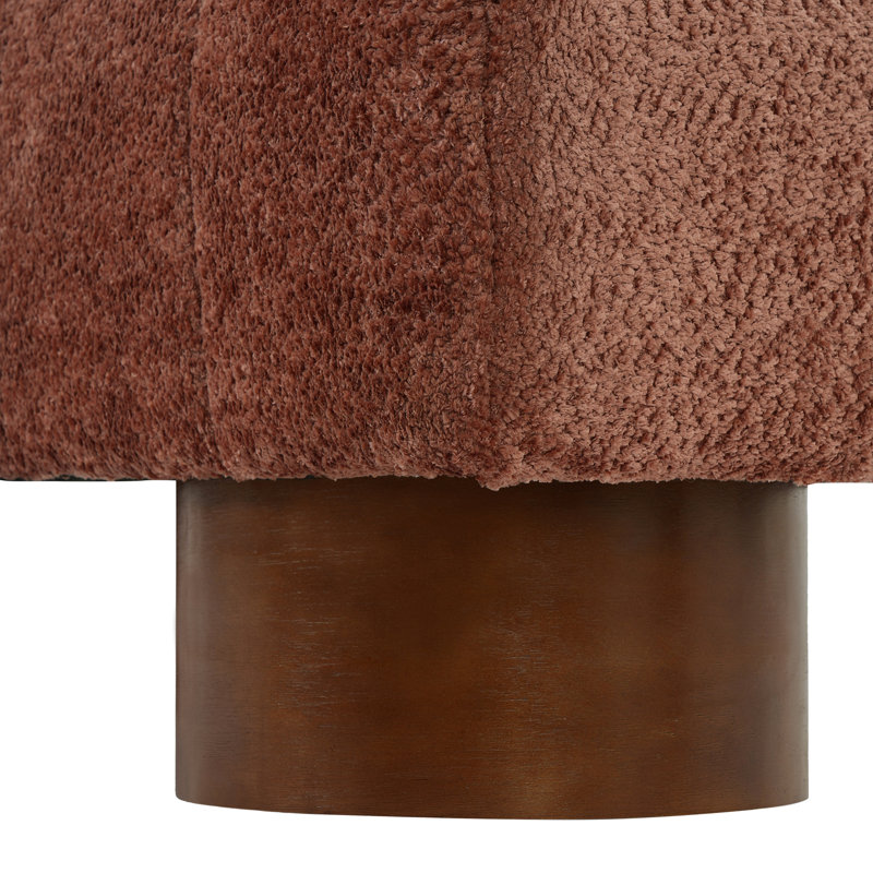 Banc de salle à manger rembourré Scarlett, Rust Red Boucle