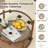 Wooden 31" Round Coffee Table With Tempered Glass Top Handmade Rattan Shelf