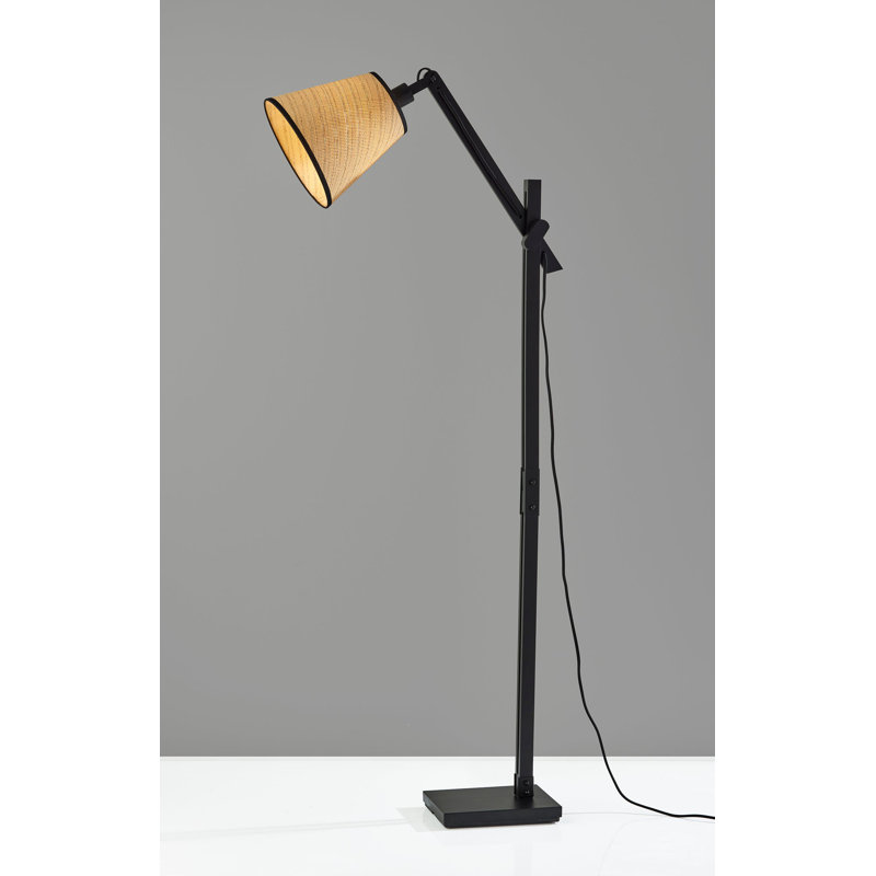 Lampe sur pied avec bras articulé 61 po Mansour, Noir