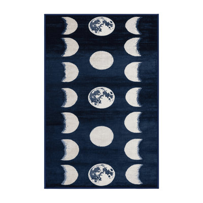 Machine Washable Space Gray Area Rug