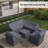Dzion Outdoor Wicker Conversation Sets Group Seating Patio Furniture Covers