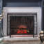 Modern Iron Fire Screen With Stable Frame - 40.56" W X 30.45" H Stylish Fireplace Block Flying Embers Effectively