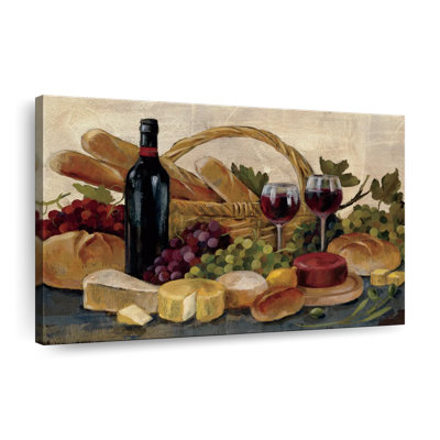 Tuscan Evening Wine Crop Canvas Print