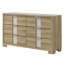 Mobilier de chambre à coucher en bois flotté avec commode à six tiroirs 1pc