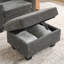 Canapé inclinable simple avec dossier réglable manuellement, port de charge USB sur le côté de l'accoudoir et repose-pieds de rangement assorti-619314024