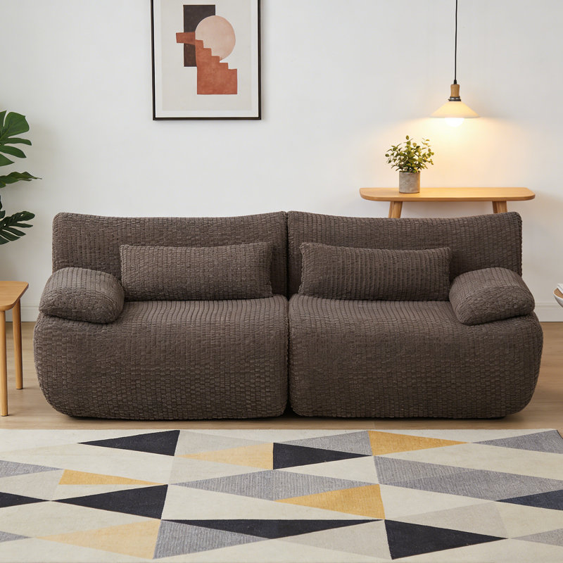 Canapé modulaire surdimensionné pour salon, Brun