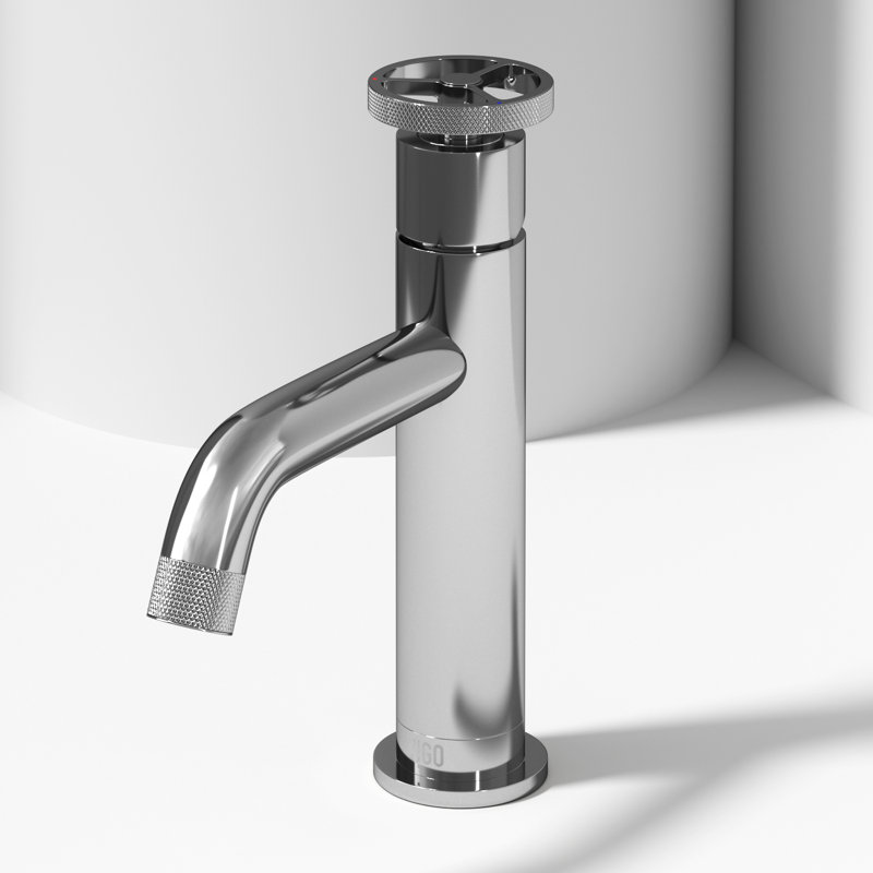 Cass 8" H Single Handle Single Hole Bathroom Faucet, Chrome