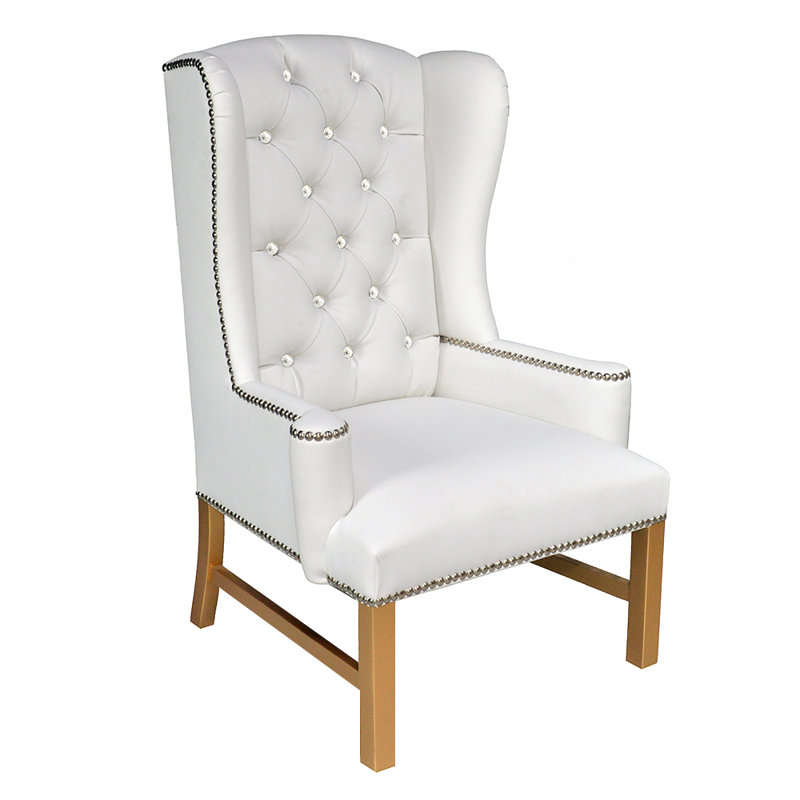 Fauteuil à oreilles capitonné de 31,5 po de largeur Alexiah