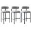 Tabouret de bar rembourré 30 po à dossier bas incurvé et structure en métal-655875542-655875537