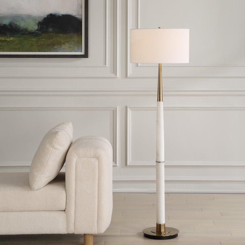 Lampe sur pied en marbre blanc Lavdimir