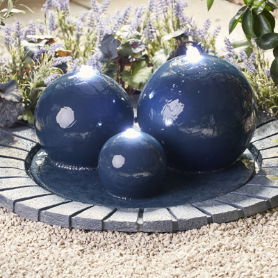 Outdoor Weather Resistant Floor Fountain with Lights