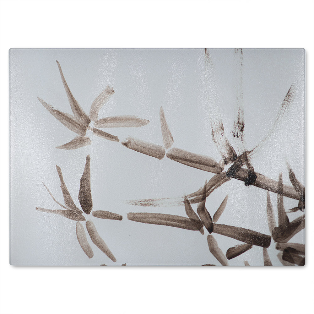 Japanese painting of bamboo Designer Glass Chopping Board