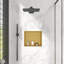 Niche de douche de salle de bain l 15 po x H 13 po, niche murale rectangulaire en acier inoxydable, or brossé-98468844