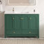 Meuble-lavabo de 48 po avec lavabo en résine intégré, rangement spacieux et portes à fermeture en douceur pour une conception élégante et fonctionnelle