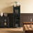 Modern Three-tier Glass Door Cabinet with Featuring Four-tier Storage, for Entryway Living Room Bathroom Dining Room-1608335744-1606939333