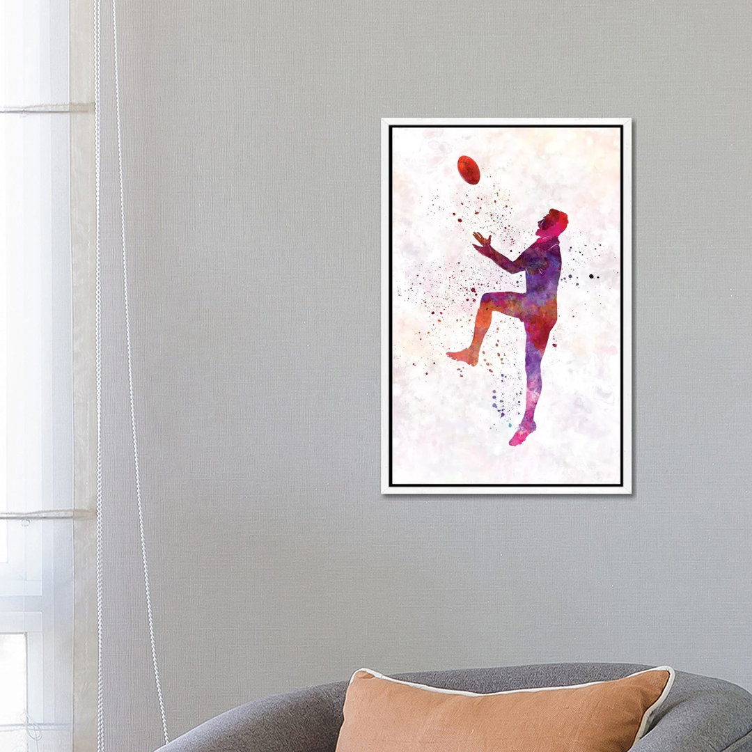 Rugby Mann Spieler in Aquarell I