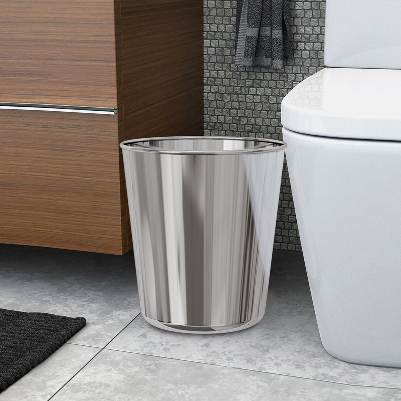 Metal Wastebasket, 7Qt